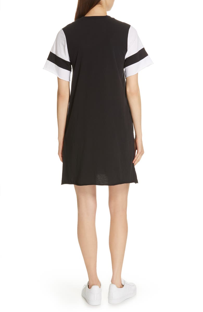 ATM Anthony Thomas Melillo Stripe Sleeve Jersey T-Shirt Dress, Alternate, color,