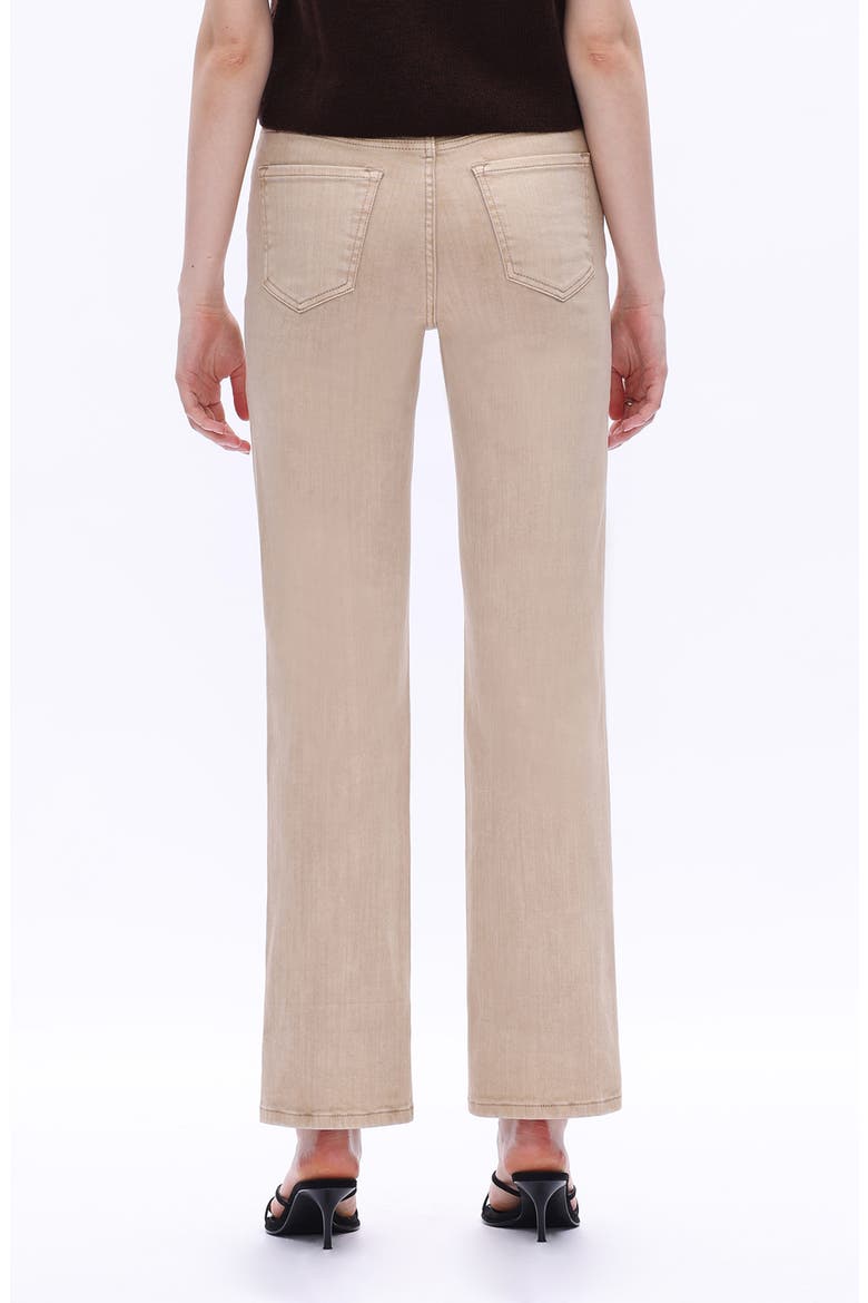 Seamed High Waist Straight Leg Jeans, Alternate, color, KHAKI