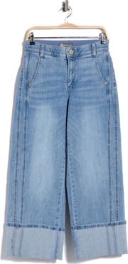 Democracy Cuffed Wide Leg Cropped Jeans