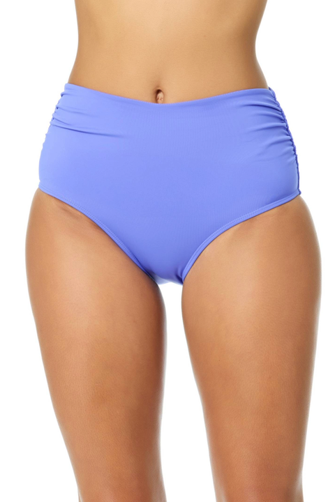 Women's Live In Color Solid Convertible High Waist Shirred Swim Bottom
