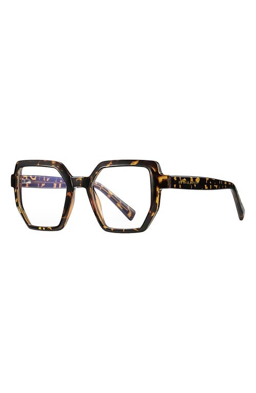 Fifth & Ninth Monroe 48mm Square Blue Light Blocking Glasses In Brown
