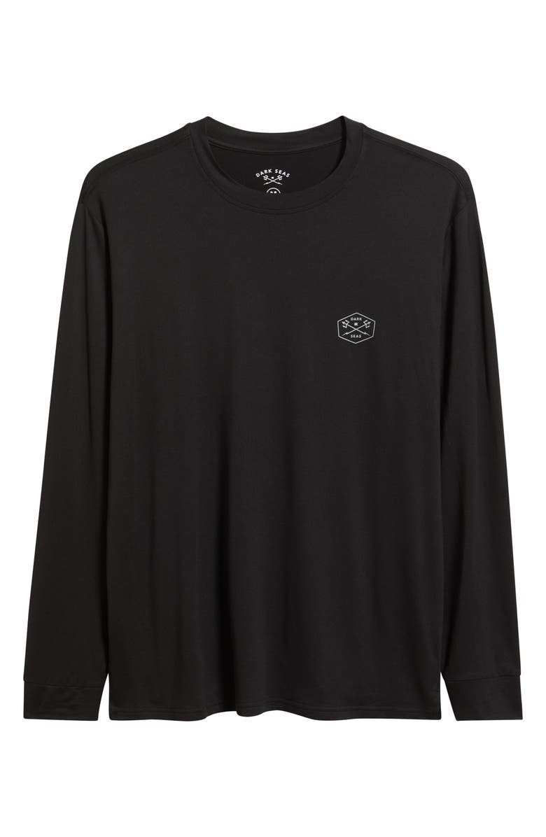 DARK SEAS No Sweat Long Sleeve Performance Graphic T-Shirt, Alternate, color, Black