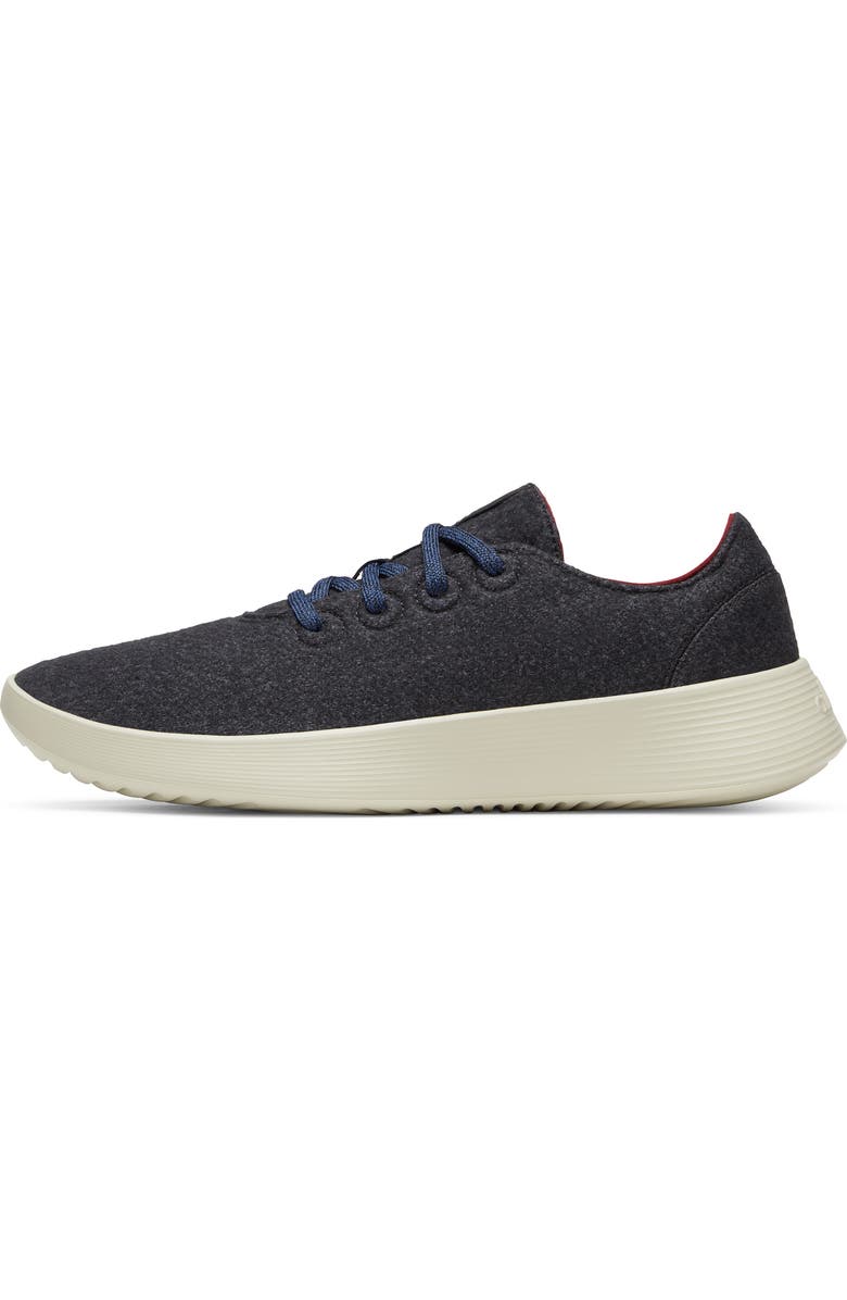 Allbirds Wool Runner Go Sneaker, Alternate, color, Dark Grey/ Thunder Red