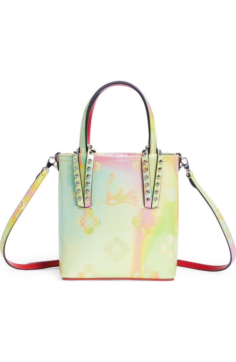 Christian Louboutin Mini Cabata Print Leather Tote, Main, color,