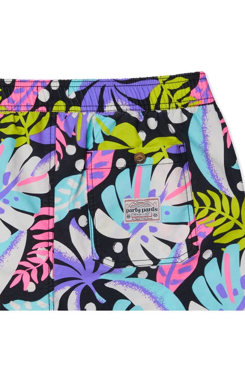 Party Pants Bermuda Swim Trunks In Black