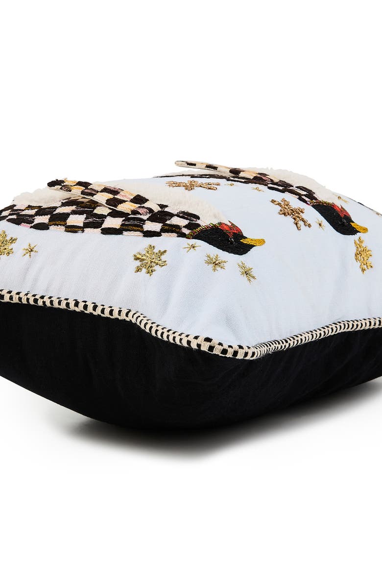 MACKENZIE CHILDS Penguin Parade Throw Pillow, Alternate, color, White