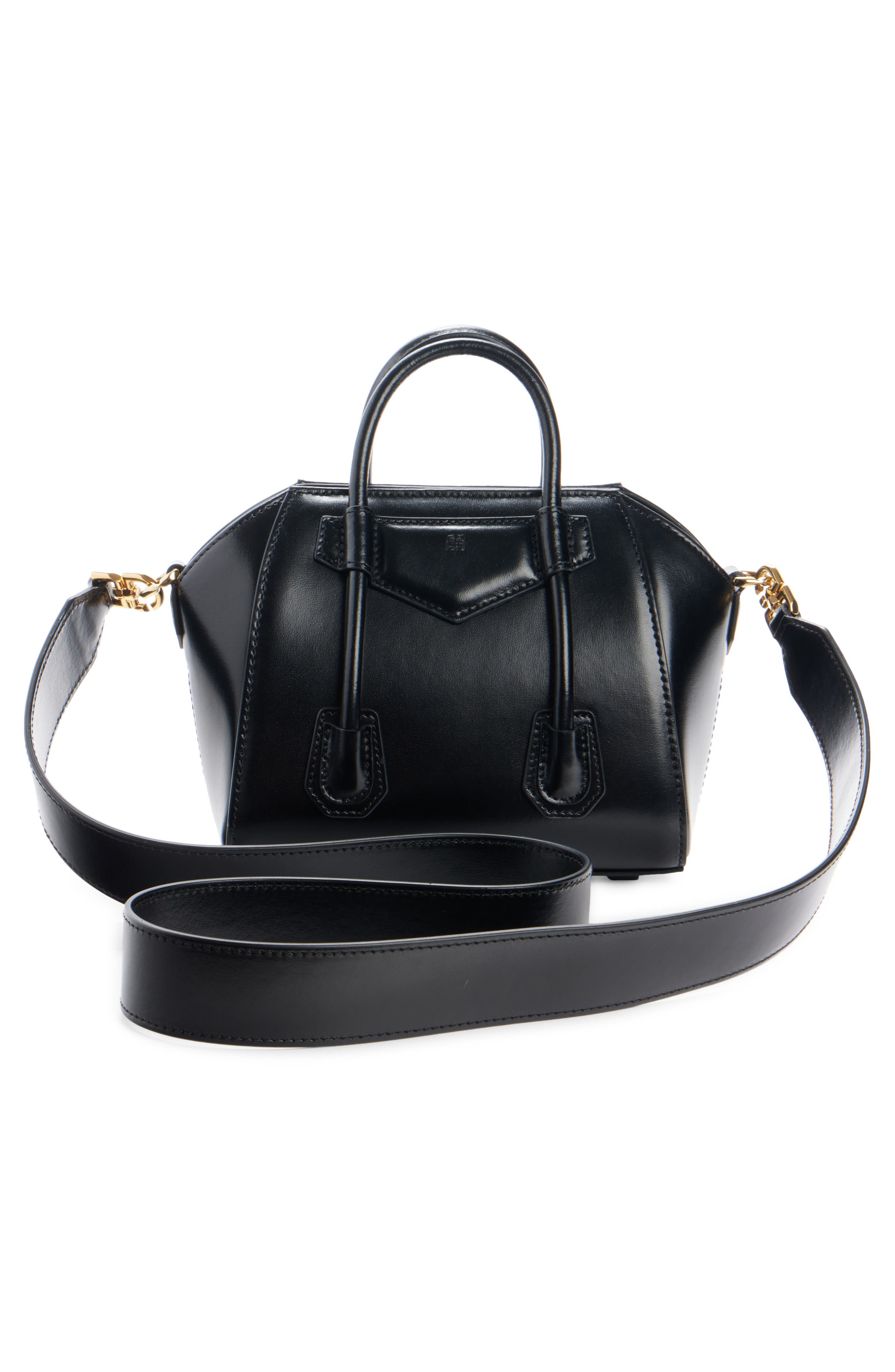 Toy Antigona Lock Leather Satchel
