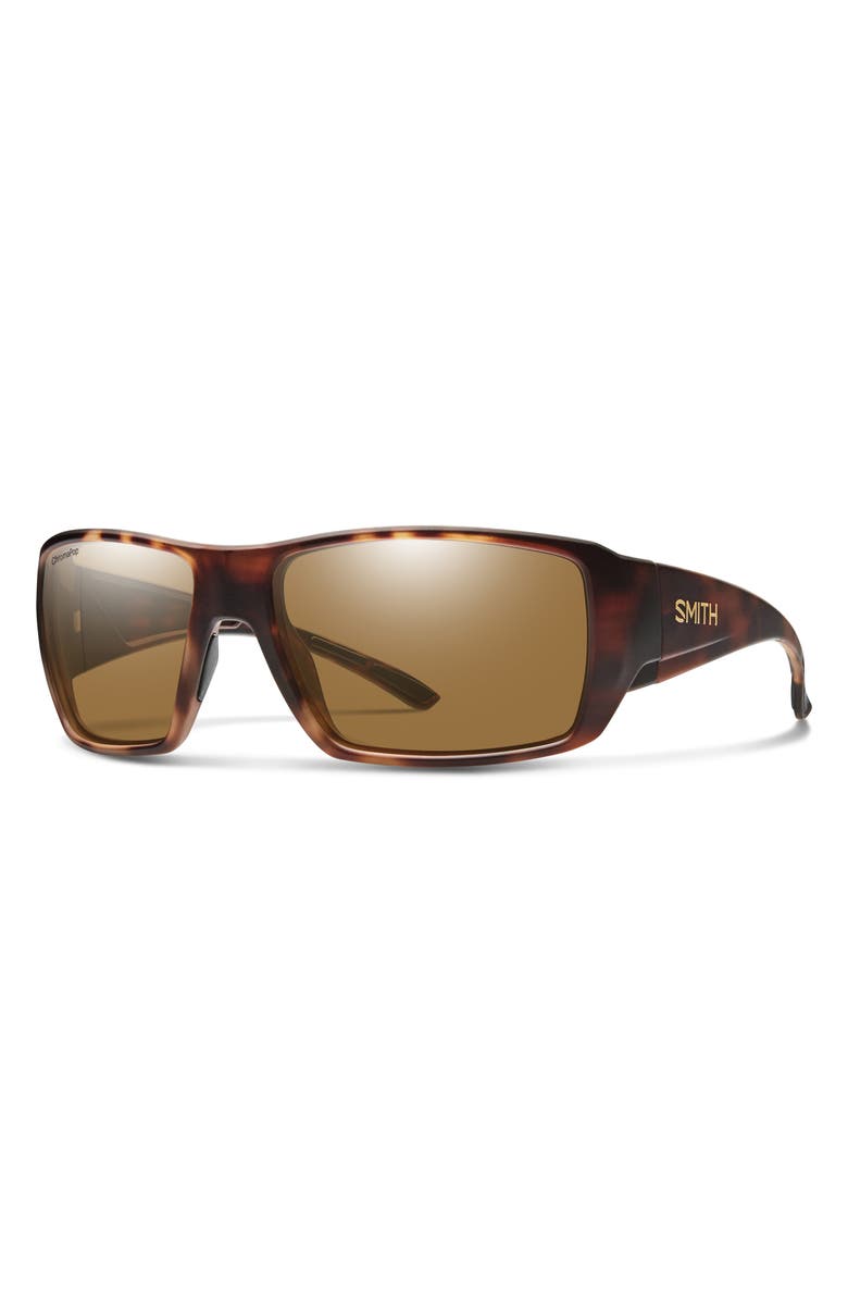 Smith Guides Choice 63mm ChromaPop<sup>™</sup> Polarized Oversize Square Sunglasses, Alternate, color, Matte Havana / Chromapop Polarized Brown