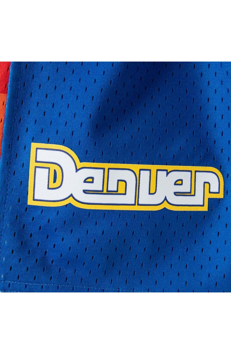 Mitchell & Ness Men's Mitchell & Ness Royal Denver Nuggets Hardwood Classics Team Swingman Shorts, Alternate, color,