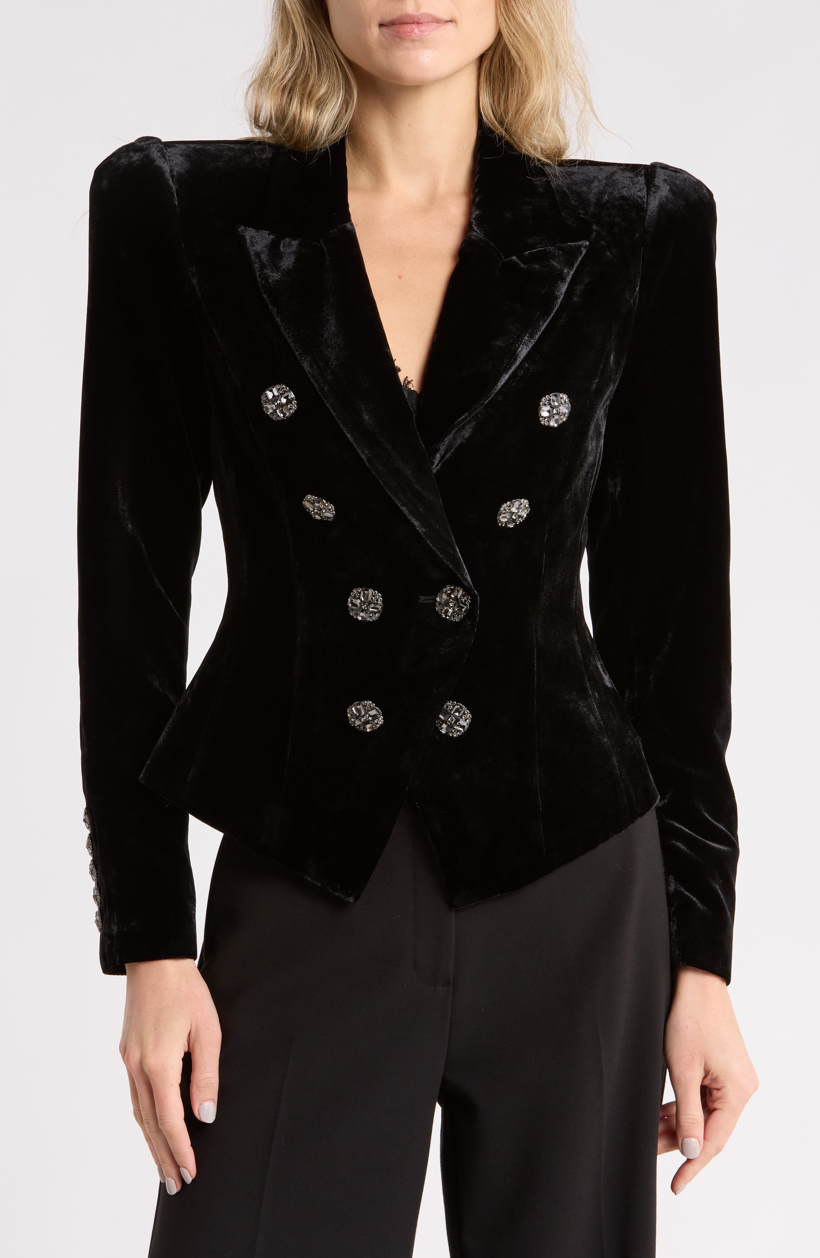 Bethany Velvet Structured Blazer