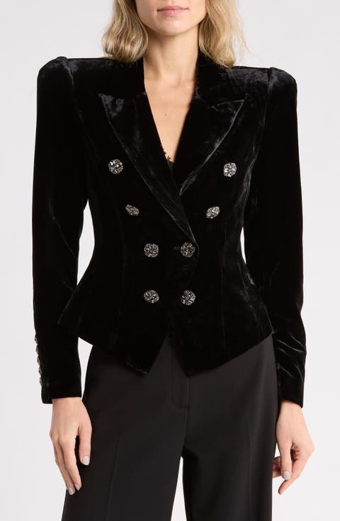 Bethany Velvet Structured Blazer