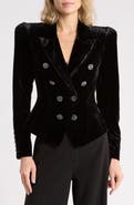 L'AGENCE Bethany Velvet Structured Blazer