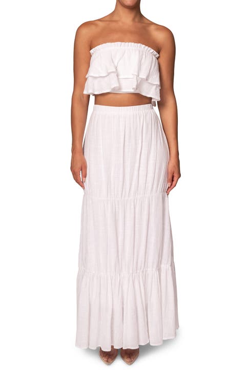 By the Sea Strapless Crop Top & Maxi Skirt Set