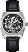Heritor Automatic Elliott Leather-Band Watch