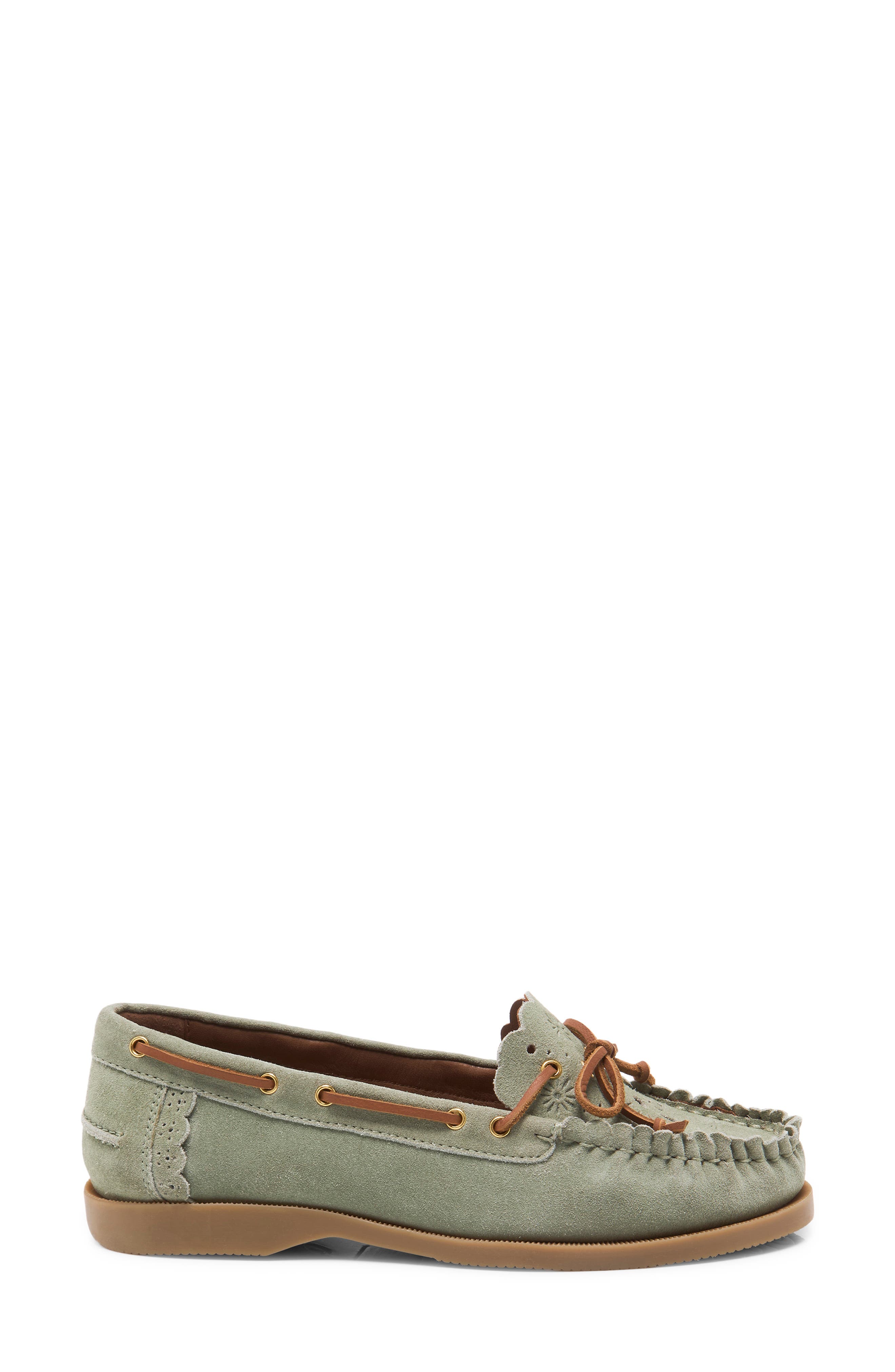 Lagoon Cutout Boat Shoe, Alternate, color, MINT SUEDE