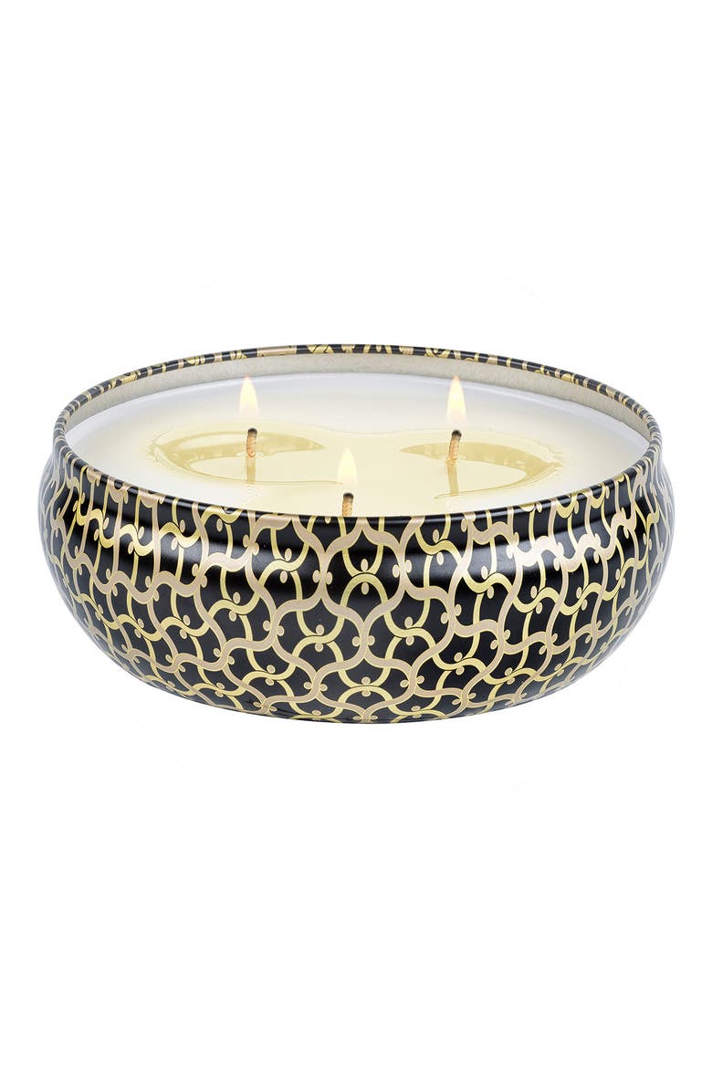 Suede Noir 3-Wick Tin Candle, Alternate, color, SUEDE NOIR