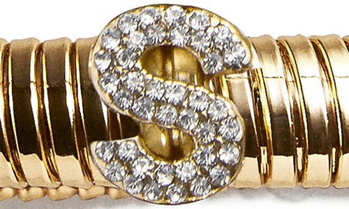 Baublebar Noah Initial Coil Bracelet In Clear S