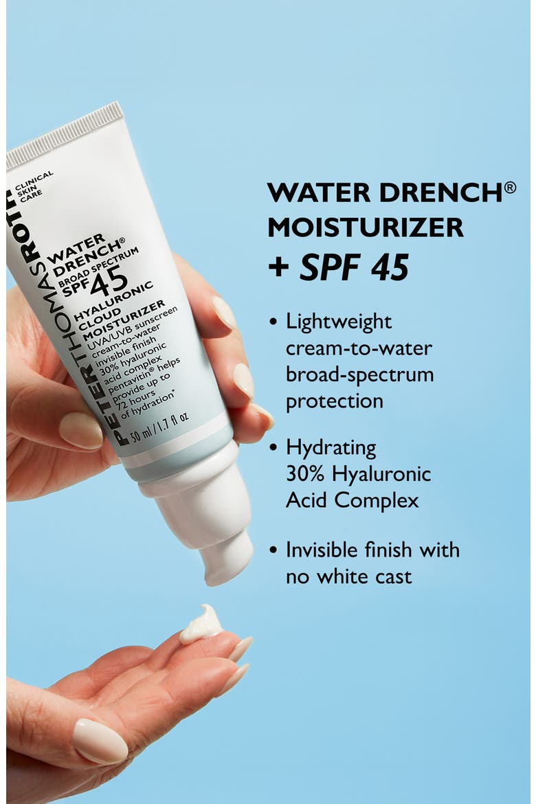 Water Drench® Broad Spectrum SPF 45 Hyaluronic Cloud Moisturizer, Alternate, color, BLUE