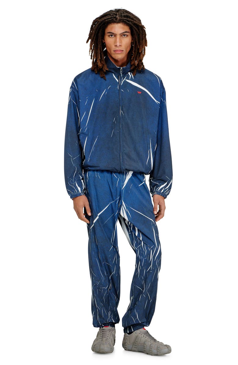 DIESEL<sup>®</sup> Garment Printed Jacket, Alternate, color, Indigo/ Blue