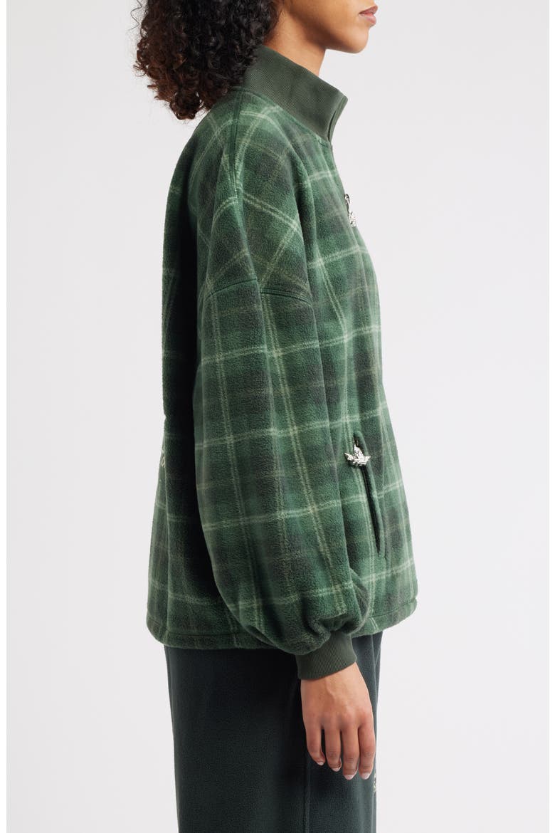 Heavenly Logo Detail Half-Zip Pullover, Alternate, color, GREEN PLAID