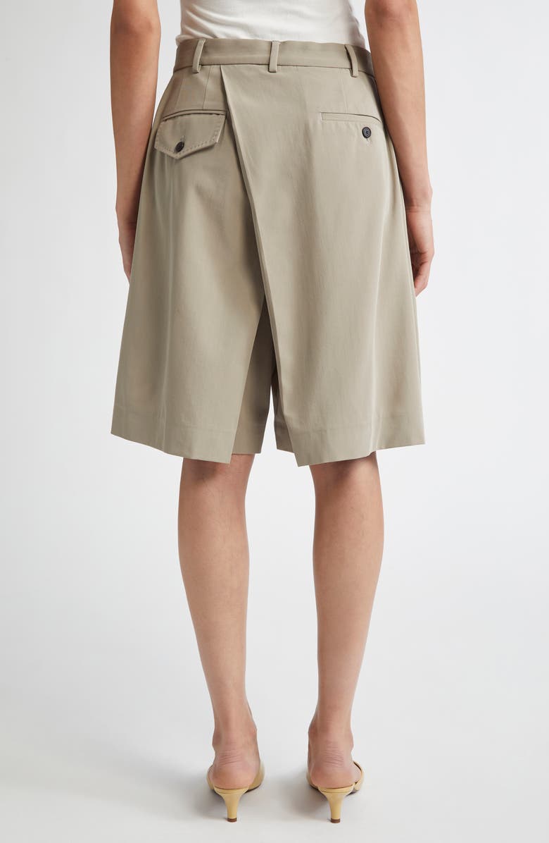 SETCHU Hakama Pleated Virgin Wool & Cotton Shorts, Alternate, color,