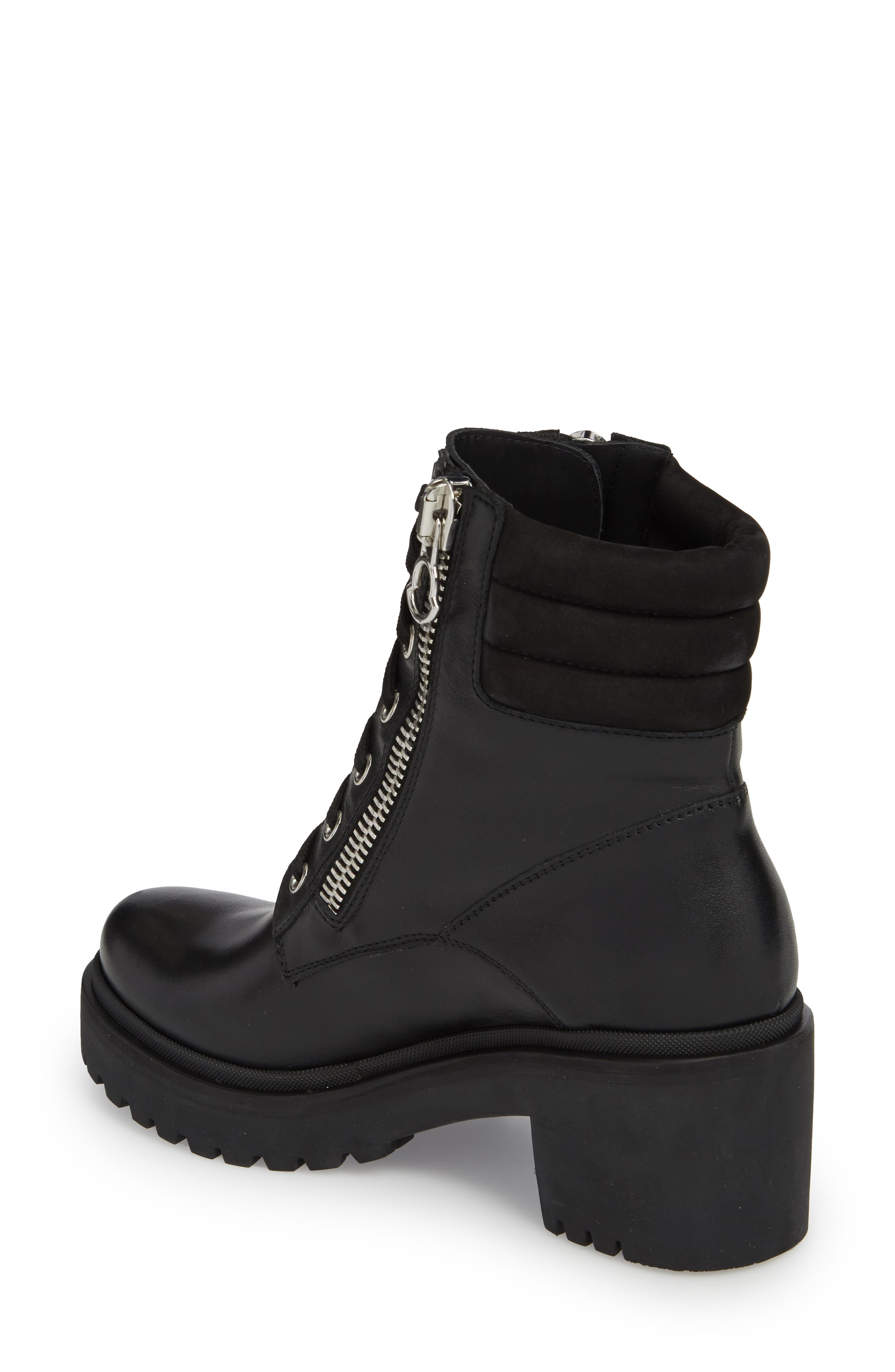 Viviane Military Boot, Alternate, color, BLACK LEATHER