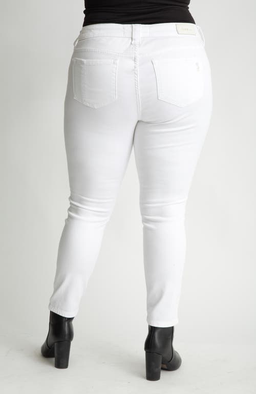 Shop Slink Jeans High Waist Skinny Jeans In White