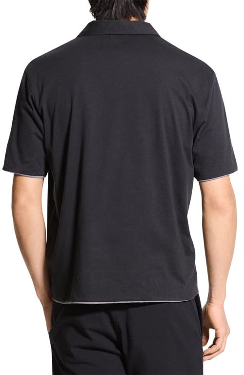Theory Double Layered Johnny Collar Polo Shirt