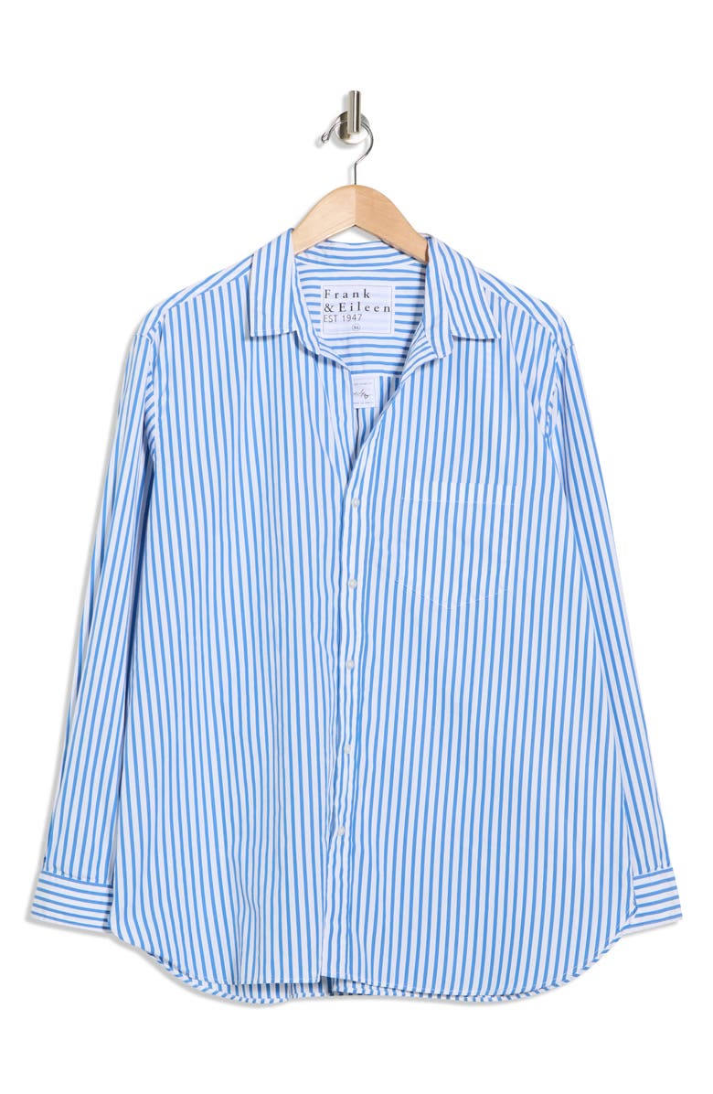 Frank & Eileen Relaxed Fit Cotton Button-Up Shirt, Main, color, Classic Blue White Stripes