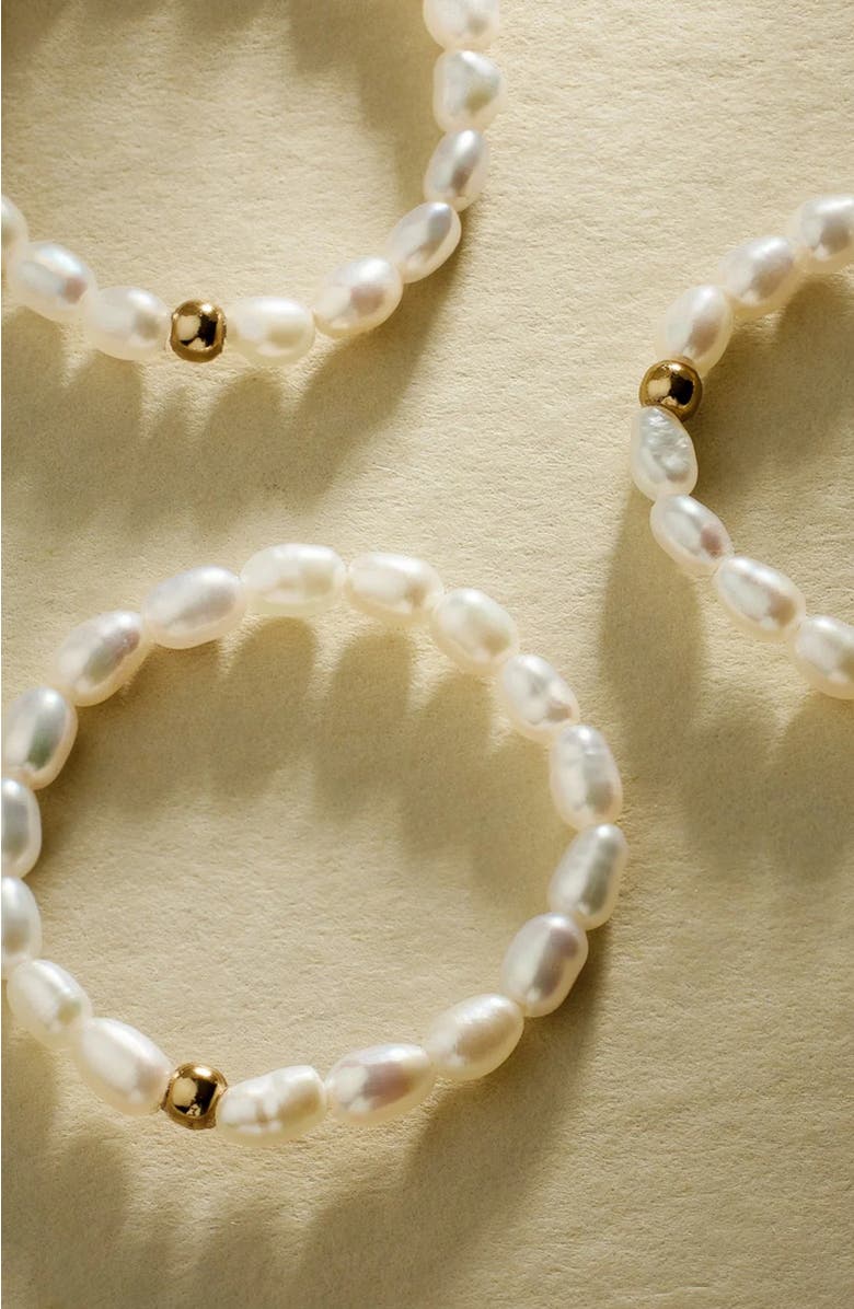 MADE BY MARY Pearl Strand Ring, Alternate, color, Gold Vermeil
