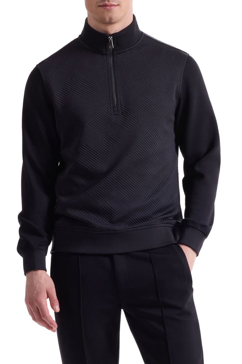 Soft Touch Quarter Zip, Main, color, BLACK