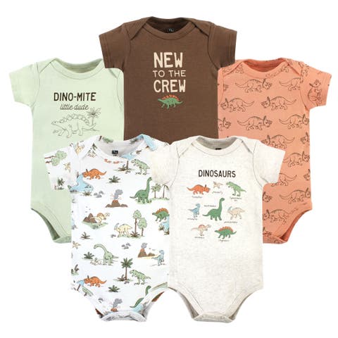 Five-Piece Set of Cotton Infant All-in-One Bodysuits