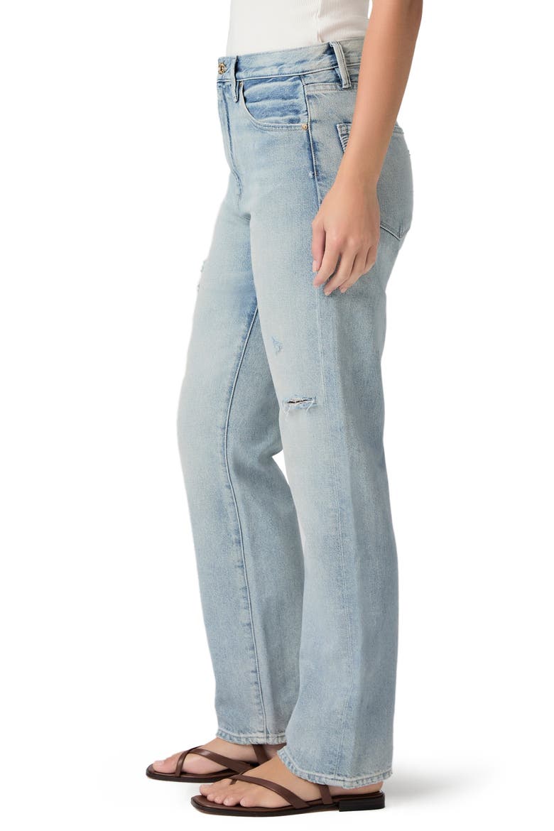 Sawyer Ripped High Waist Straight Leg Jeans, Alternate, color, MIC DROP DESTRUCTED