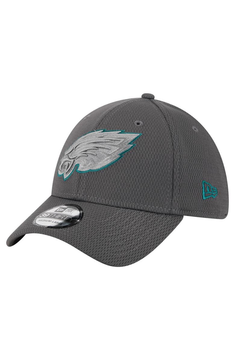 New Era Men's New Era Graphite Philadelphia Eagles  Main 39THIRTY Flex Hat, Main, color, 