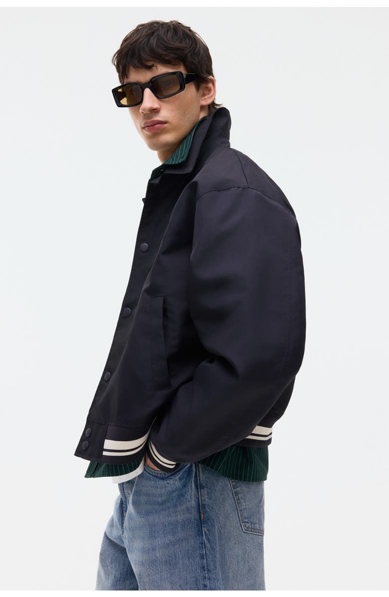H&M Baseball Jacket, Alternate, color, Navy Blue/Nyc