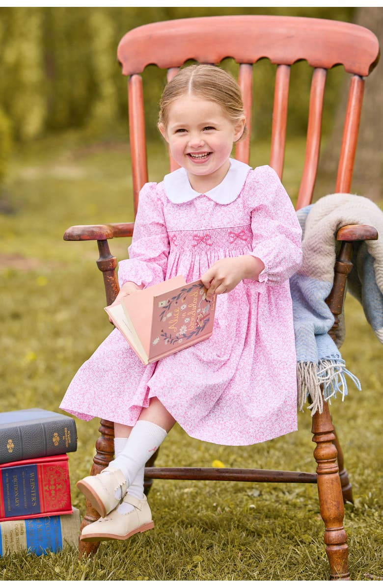 Little English Kids' Smocked Natalie Dress, Alternate, color, Pink Vinings
