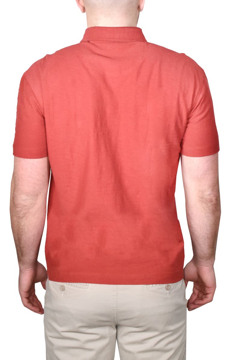 Vintage 1946 Cotton Slub Knit Polo, Alternate, color, Cinebar