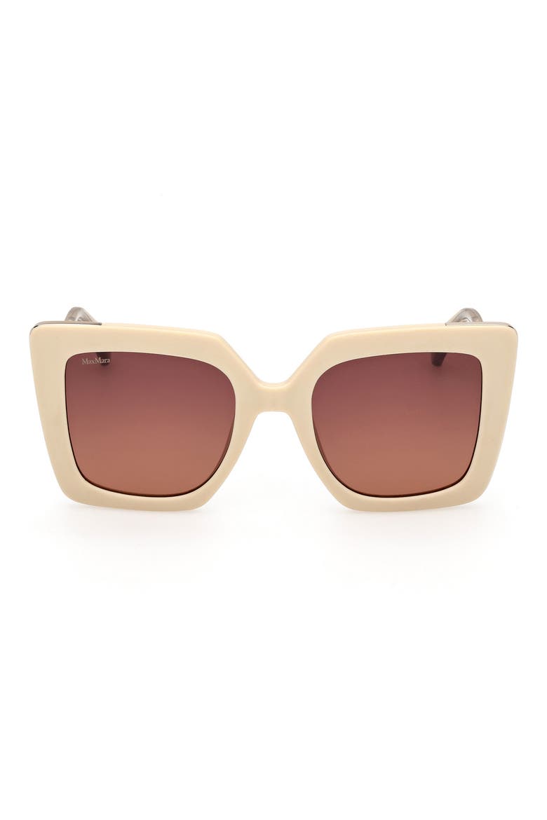 Square Sunglasses, Main, color, IVORY / GRADIENT BROWN