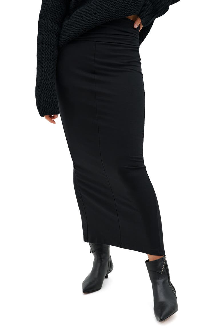 Belmont Midi Skirt, Main, color, BLACK
