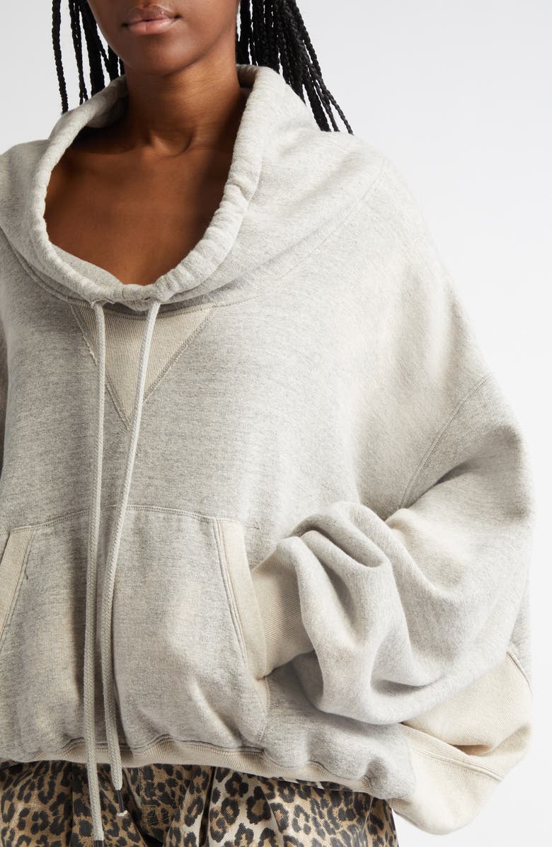 R13 Oversize Funnel Neck Crop Pullover, Alternate, color, 