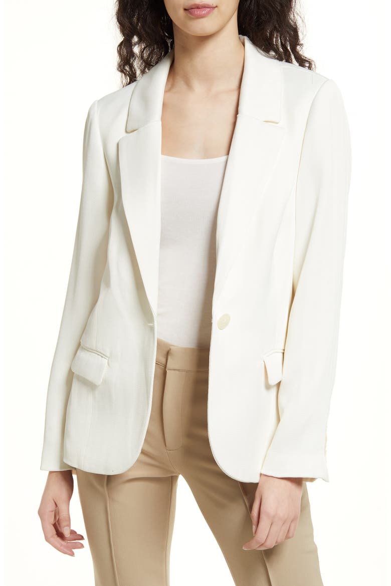 Summer Edition Tailored Blazer, Main, color, 0001-OFF WHITE