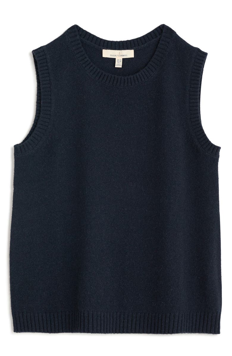 Seasalt Cornwall East View Merino Wool Blend Sweater Vest, Alternate, color, Knit Melange Maritime