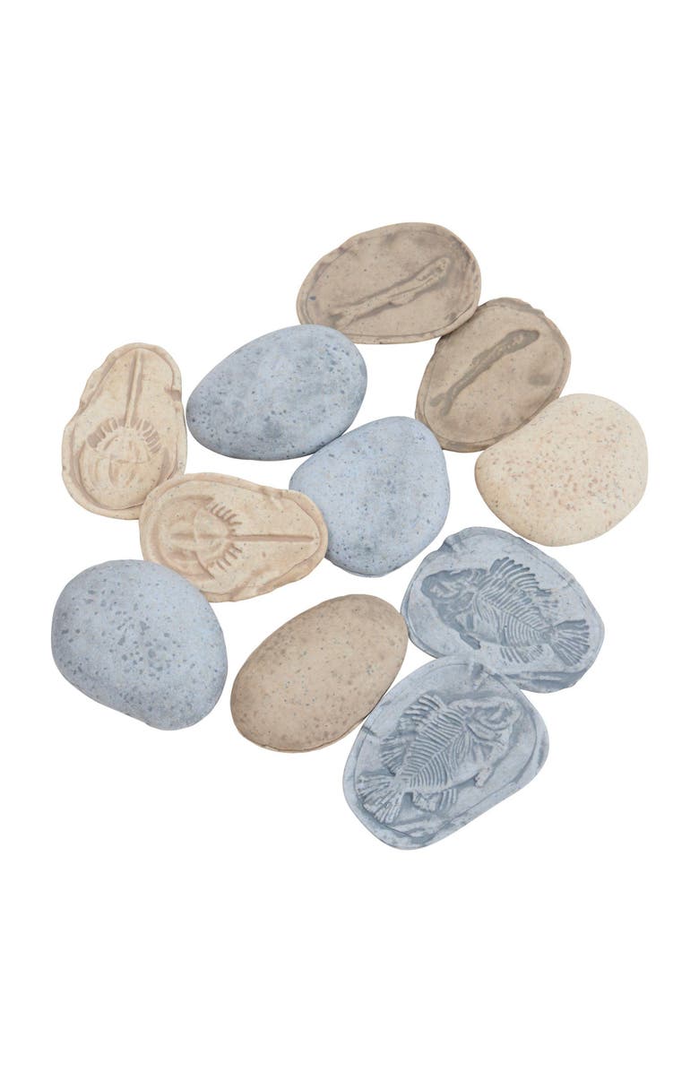 Kaplan Early Learning Company Magnetic Matching Aquatic Life Fossil Stones - Set of 8, Alternate, color, Gray