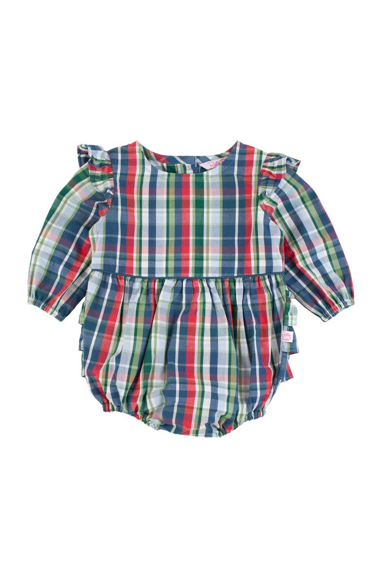 RuffleButts Baby Toddler Girls Woven Flutter Bubble Romper, Main, color,