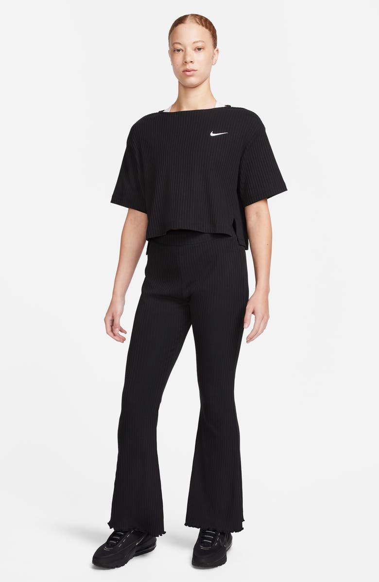 Nike High Waist Rib Jersey Pants, Alternate, color, 