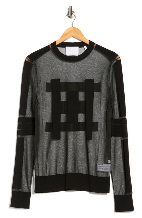 Helmut Lang Astro Sheer Mesh Sweater In Black