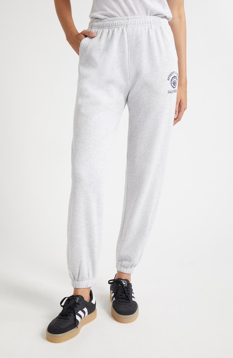 Sporty & Rich California Emblem Fleece Graphic Sweatpants, Main, color, Heather Gray