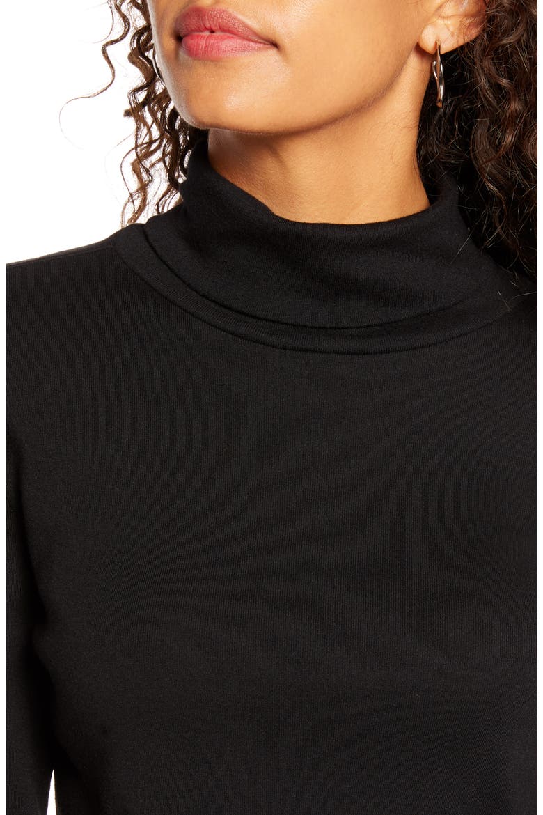 Knit Turtleneck Top, Alternate, color, BLACK