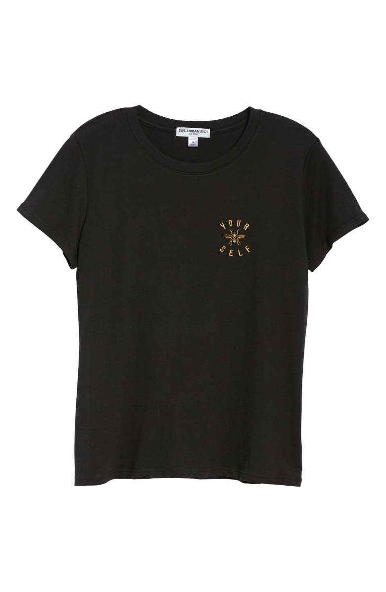 Sub_Urban Riot Bee Yourself Slouched Tee, Alternate, color, 