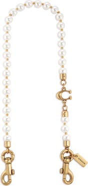 COACH Short Faux Pearl Strap